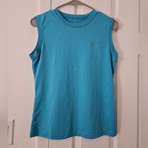 Nike Fit Dry Blue Tank Top, Size M 8-10 Boys